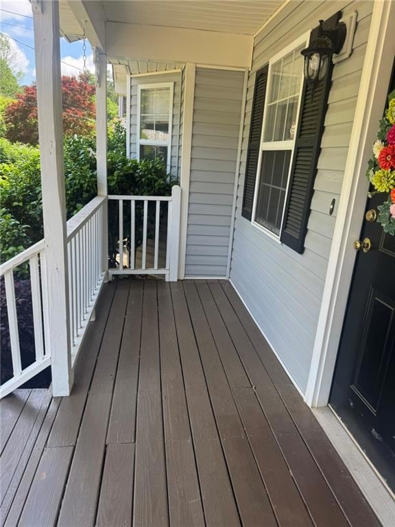 Deck with a porch