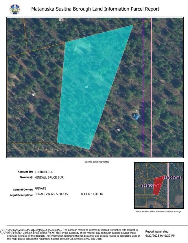 MatSu Parcel Report image