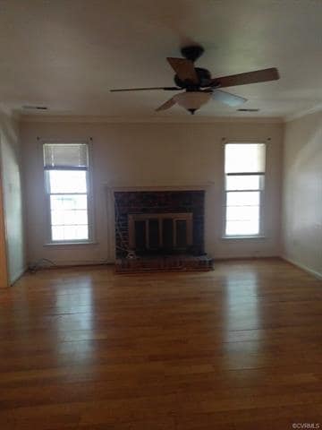 Family room with fireplace