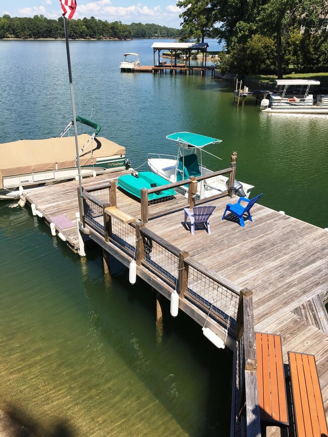 View from deck to dock