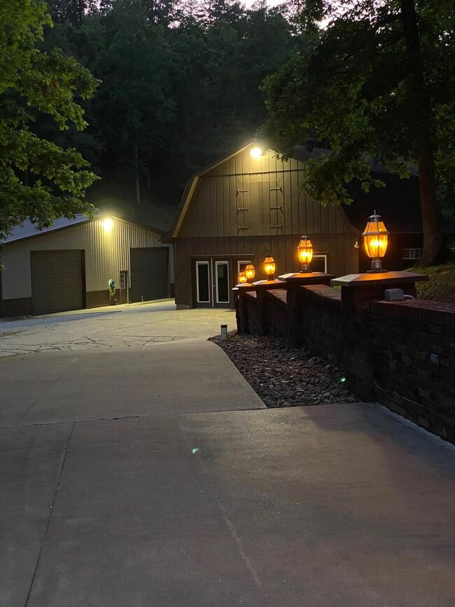 Brick wall with lighting