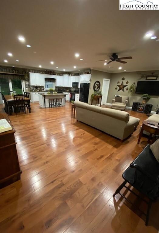 View of the great room .  This area features wood