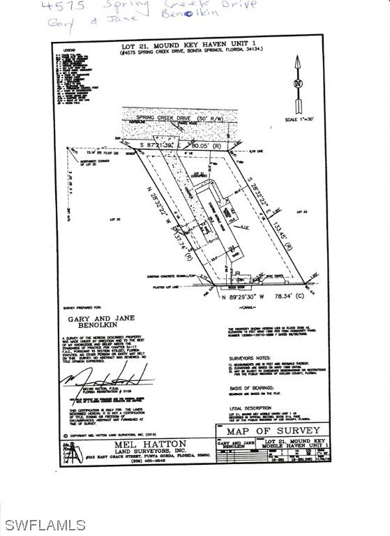 4575 Spring Creek Drive Survey