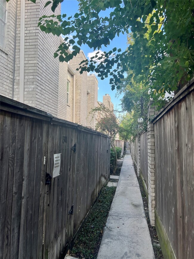 Path leading to your private patio