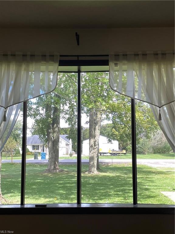 view from living room and large bay window