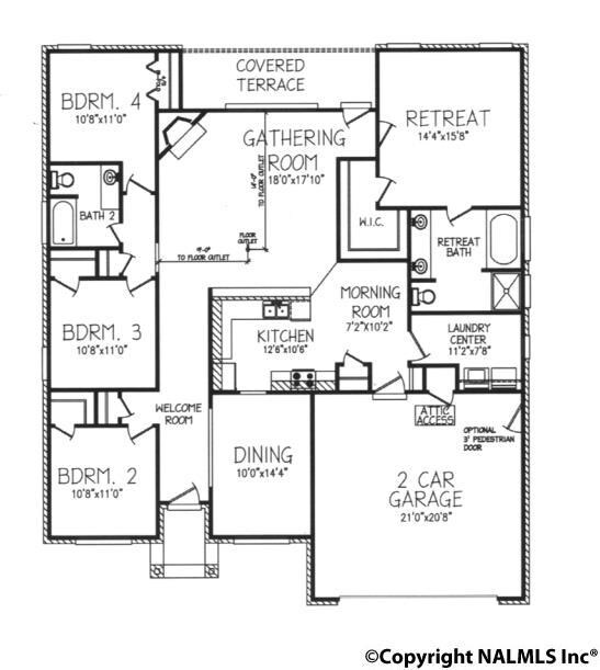 Versatile four bedroom layout with isolated master retreat suit & open concept design.