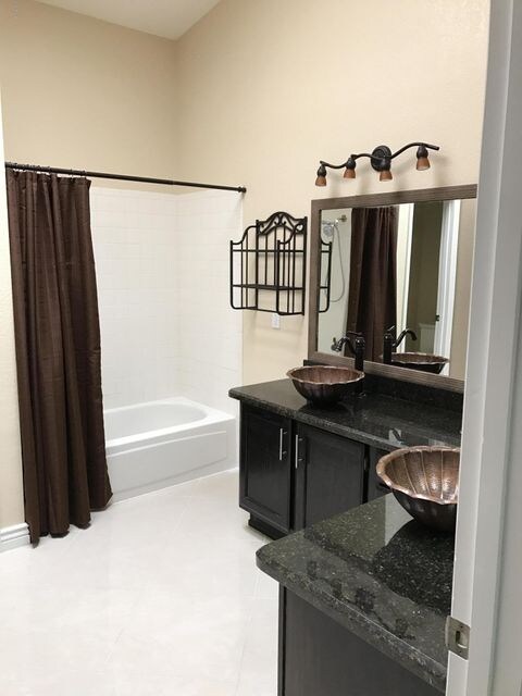 Spacious master bath.