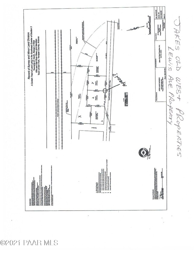 Property on Lewis Ave in town Ash Fork (