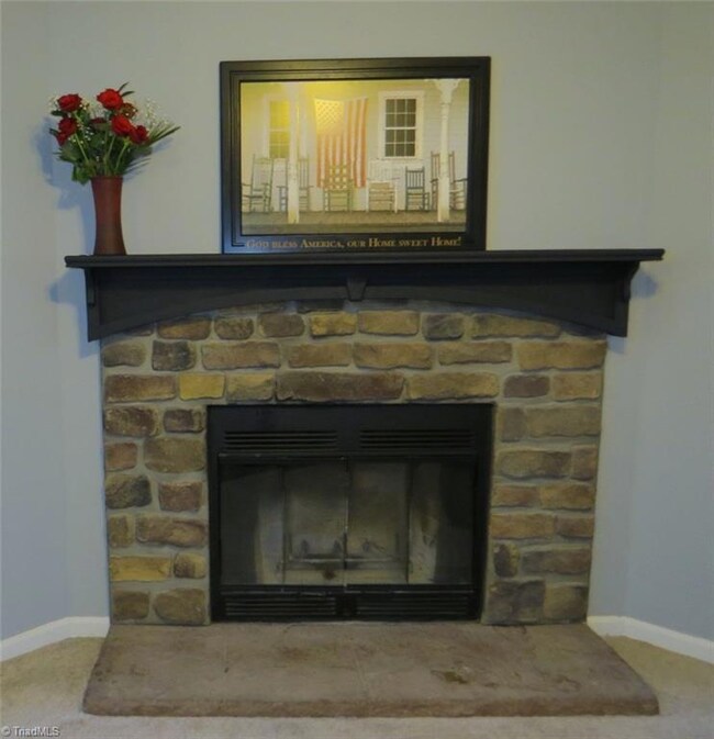 Wood Burning Fire Place in Living Room