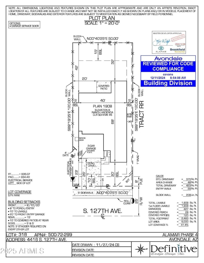 01A City Approved Plot Plan AL318
