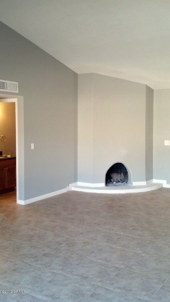 Vaulted Ceiling & Fireplace