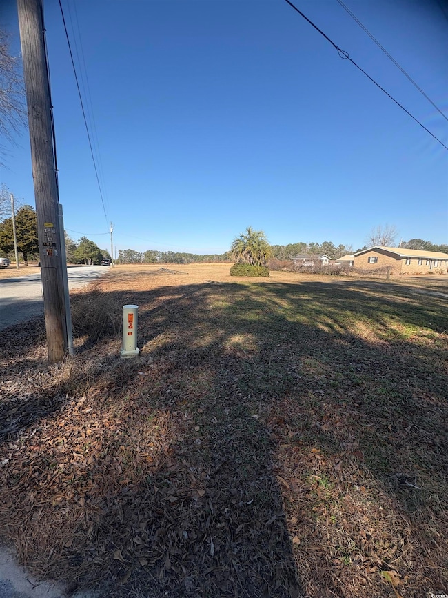 View of yard with a rural view