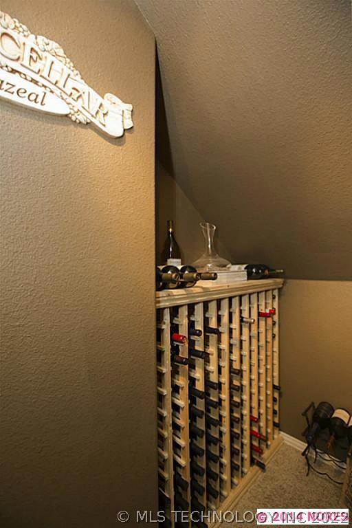 Wine Storage built in under staircase.