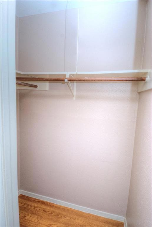 Spacious closet with wood finished floors