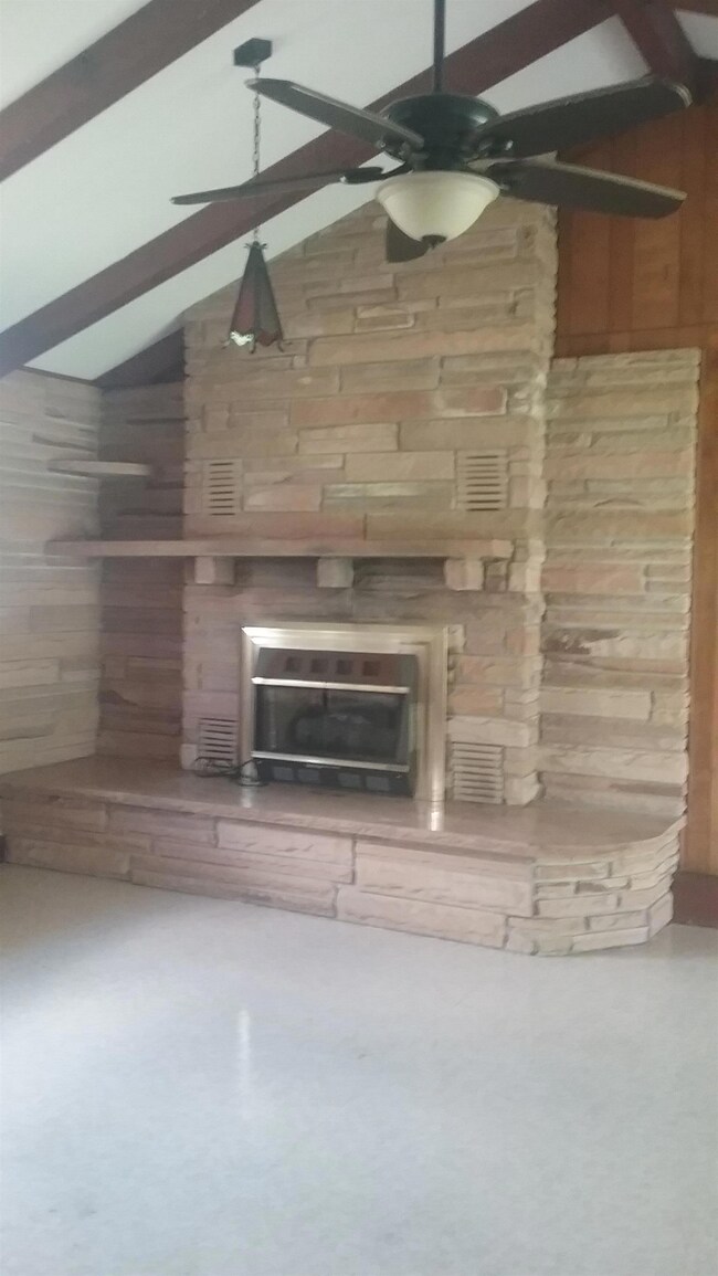 Stone fireplace 
