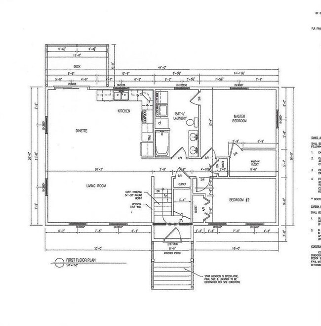 Floor layout, Vaulted Ceiling in...