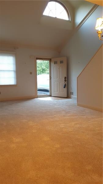 View of Great Room highlighting palladium window a