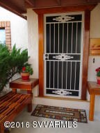 entrance with bench