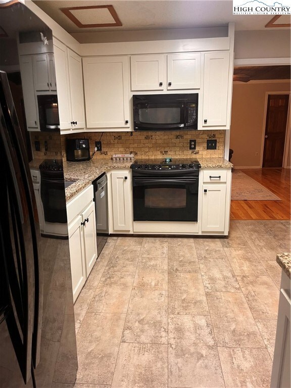 Granite tops, tile floors, soft-close cabinet door