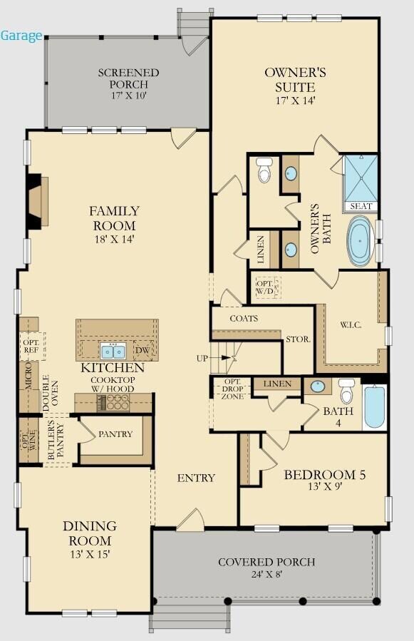 Muray C 1st w bed 5 and screen porch
