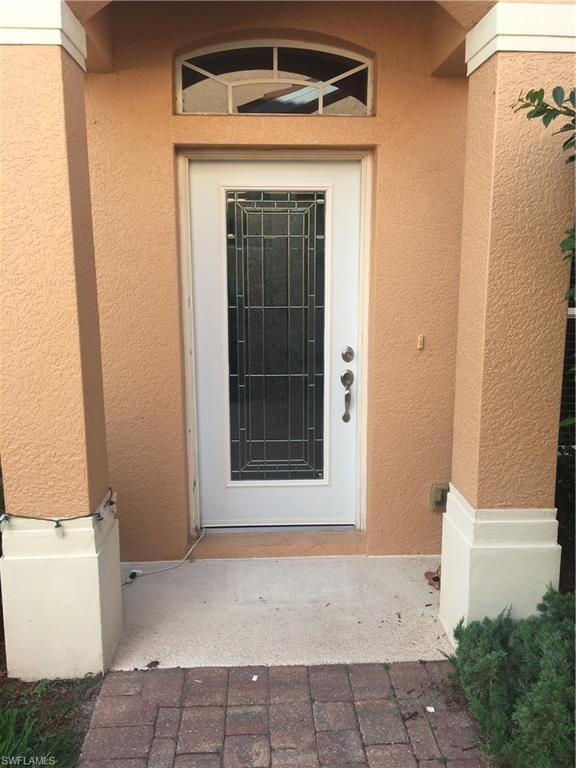 Newly installed glass front entry door