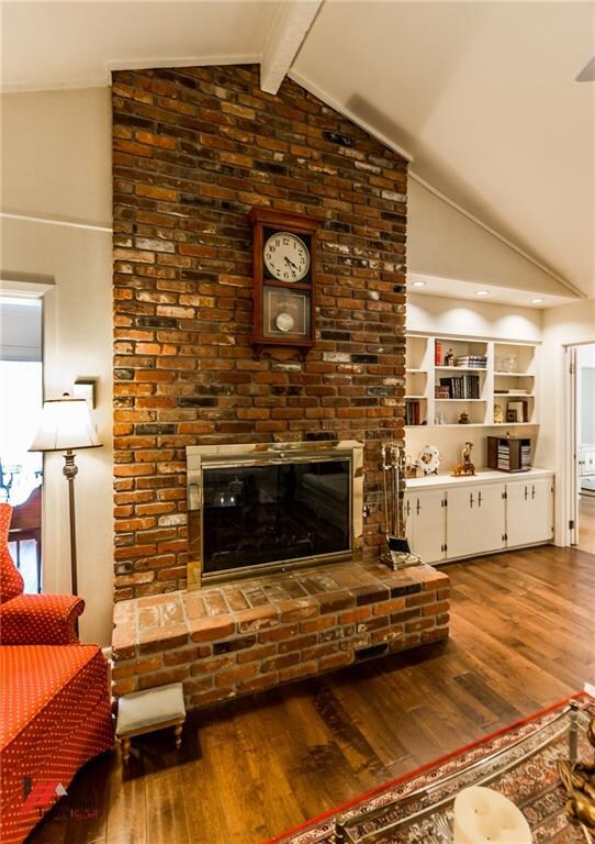 Living room fireplace