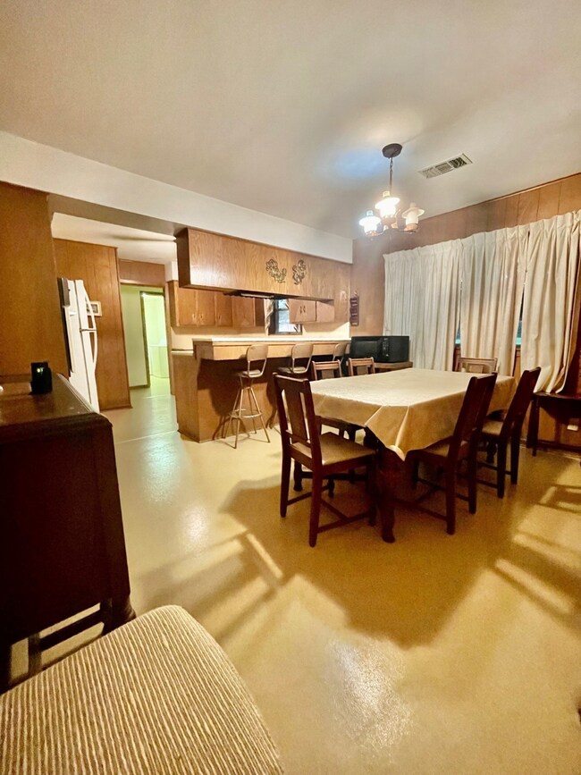 looking from dining into kitchen