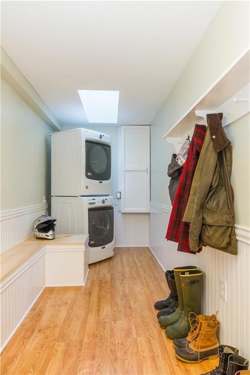 New mudroom area off the kitchen and...