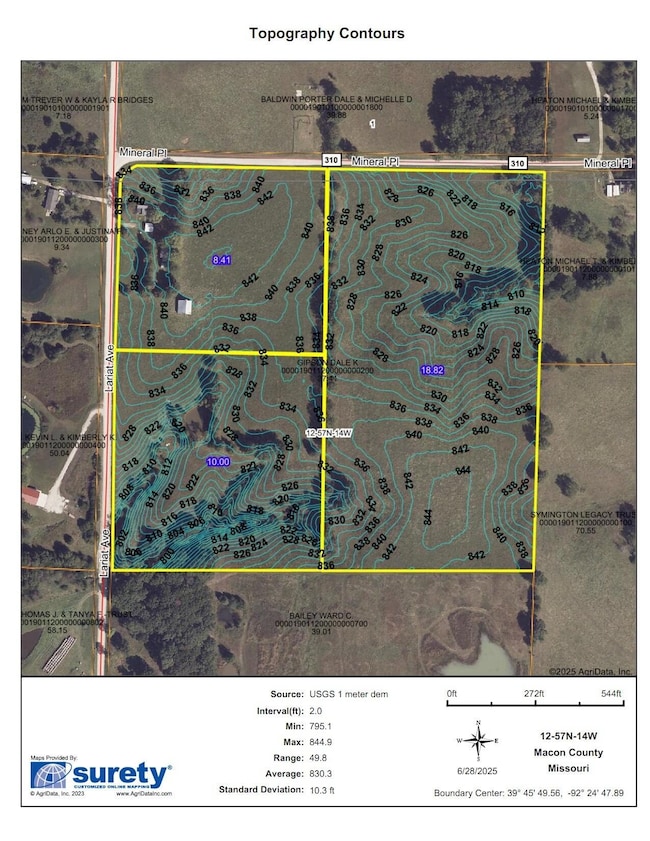 Macon topo overlay aerial