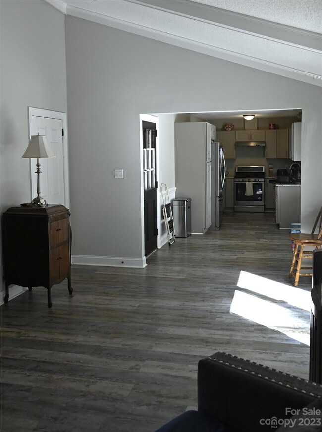 Open concept with vaulted ceilings