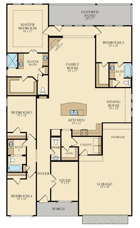 Cantaron - Open and Spacious One-Story Plan
