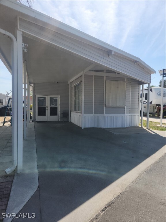 Carport & patio area