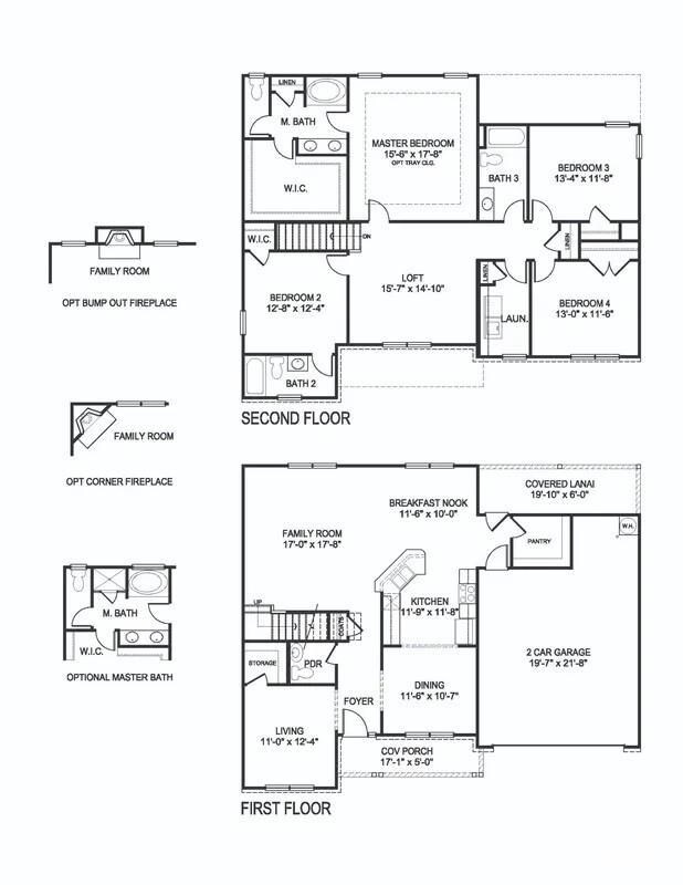 2721 Floorplan. Photo representation. Colors and options will differ.