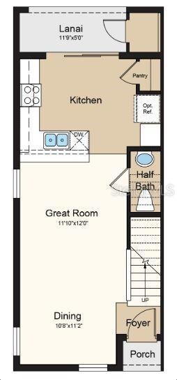 Structural options added include: Extended tile flooring on main level.