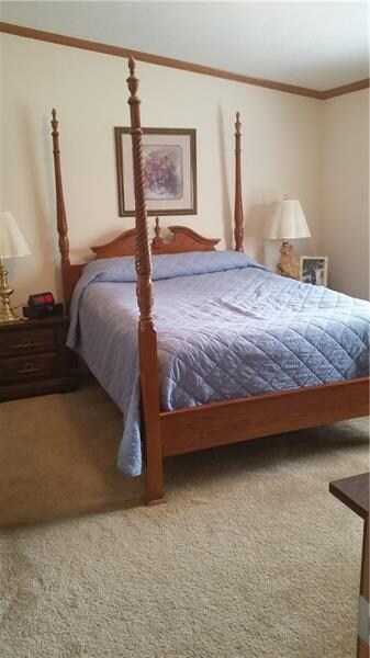 Master bedroom with large walk in closet