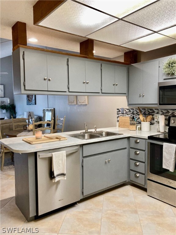 Kitchen with ss appliances