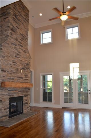 Photo of great room of the Courtridge plan. Stock 