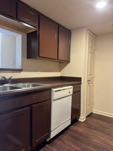 Galley style kitchen with pass thru