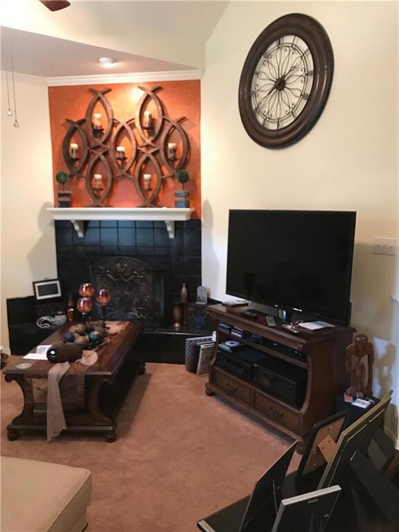 COZY LIVING ROOM WITH GAS LOG FIREPLACE