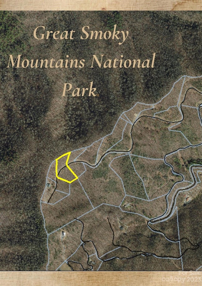 Tract 12 (highlighted in yellow) borders Great Smoky Mountains National Park