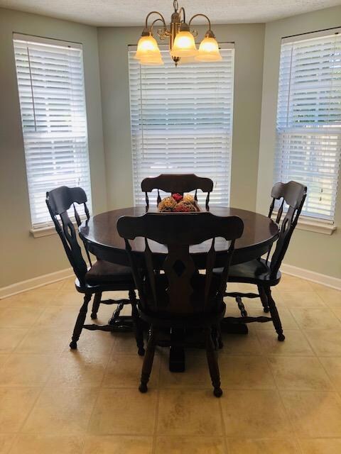 Dining Room overlooks the backyard.