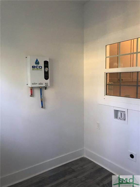 laundry room with w/d hook ups and on-demand water