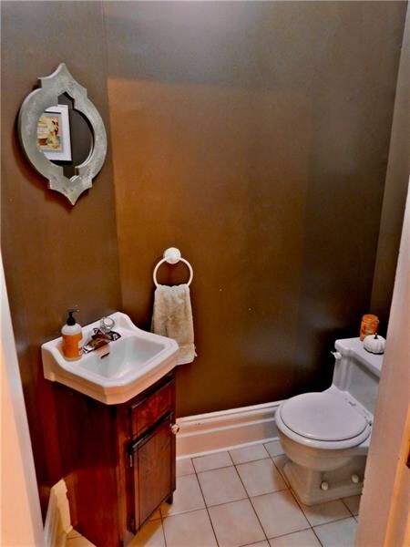 Here is the powder room, much more spacious than m