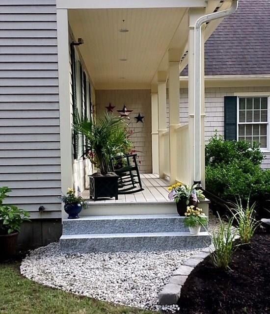 Beautiful granite steps going onto...