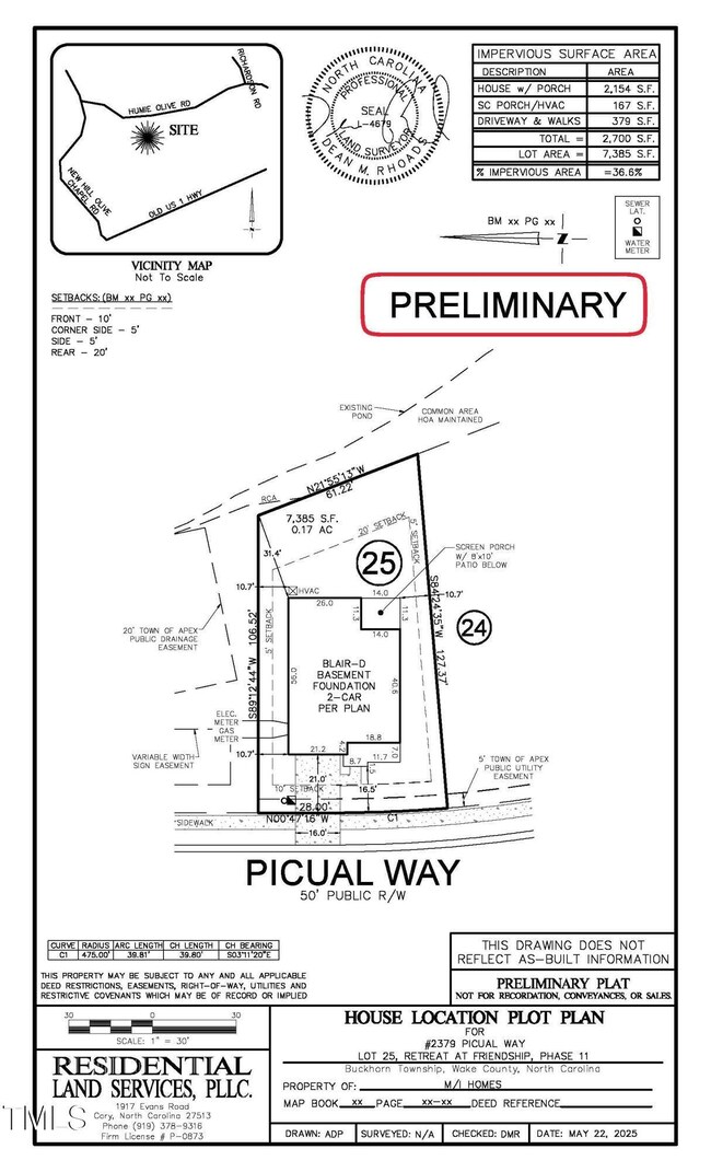 RFH 25 Blair D- Basement- Contract File_