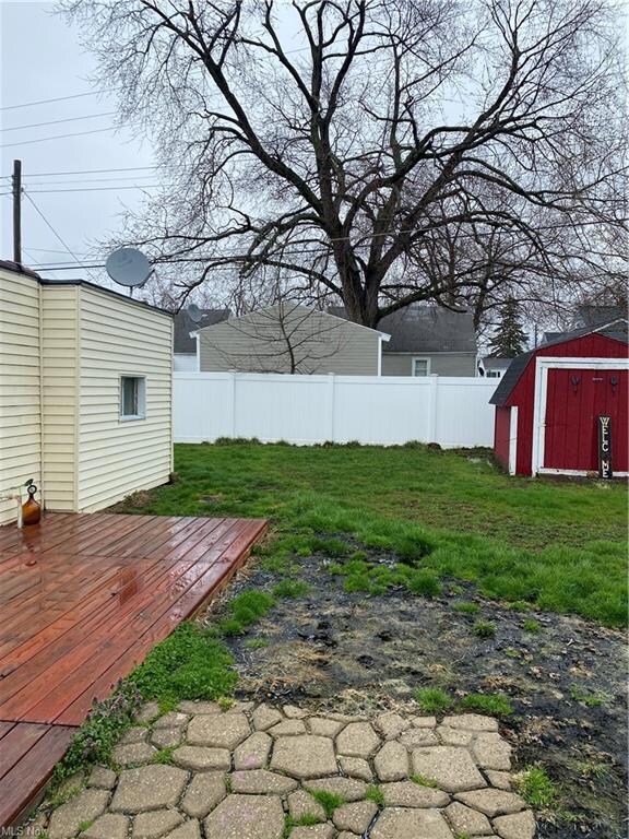 fenced in yard