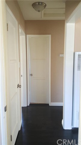 Hallway facing bathroom