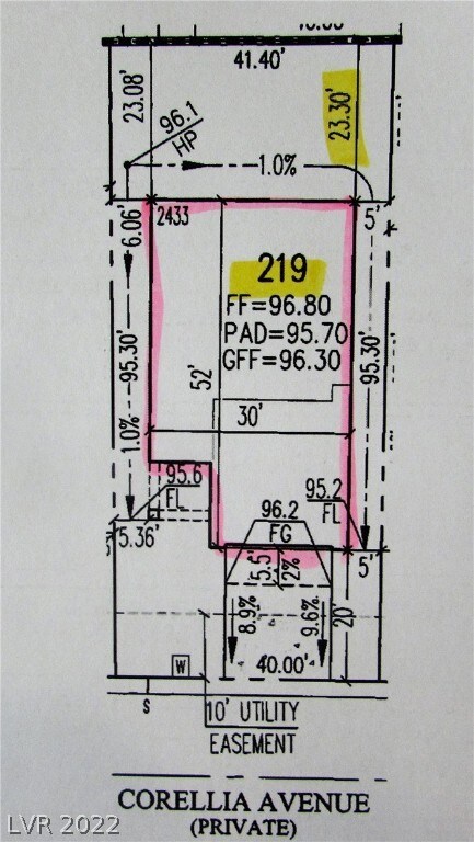 Plot plan with Yard dimensions. Plot plan is repre