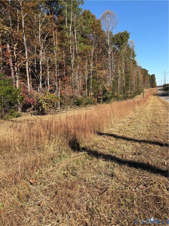 View from dirt gravel road