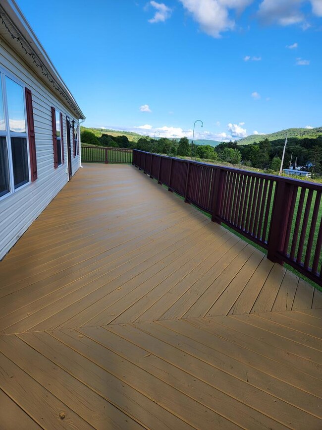 Front of home and deck.